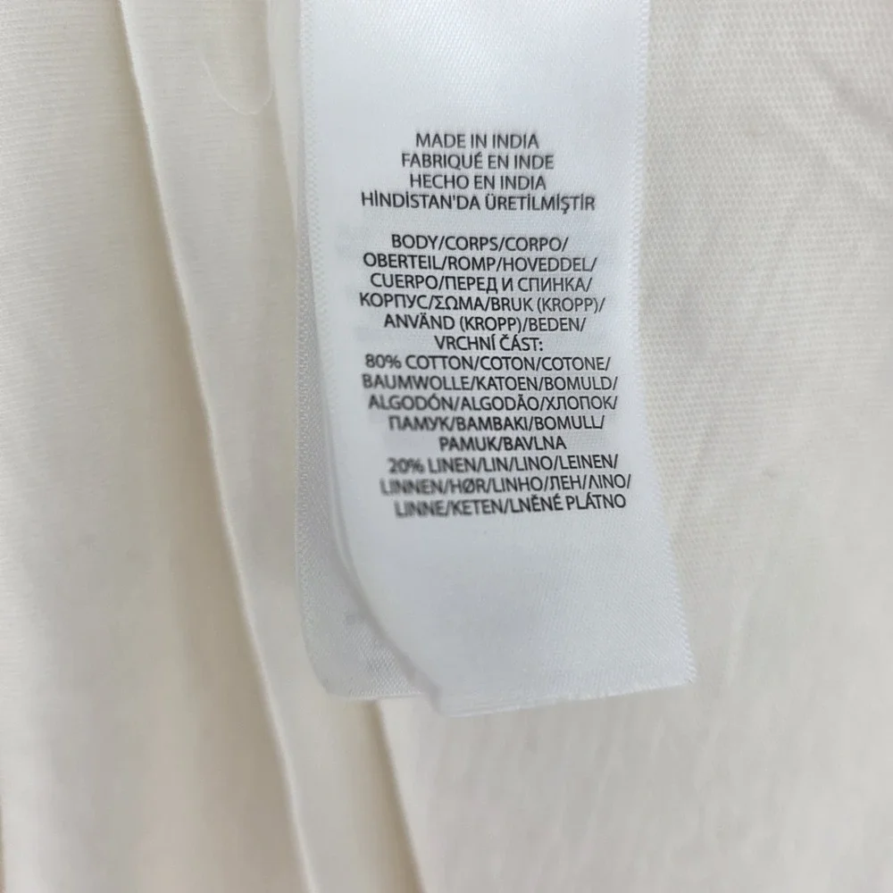 New Polo Ralph Lauren Polo Shirt Mens XL Cotton Linen White Standard Fit Preppy